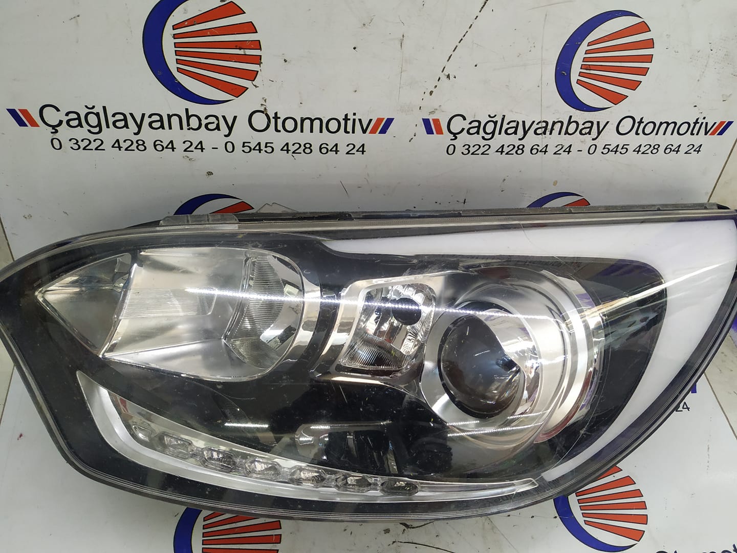 Kia Rio Sol Far Letli Mercekli 